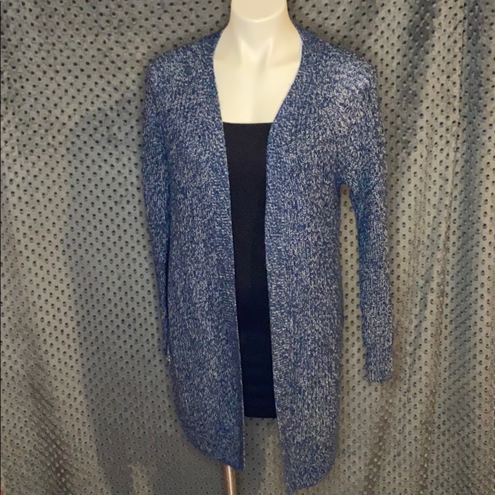 NWT blue C&B cardigan with lace up accents